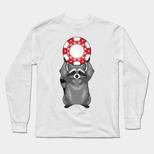 Racoon Poker Poker chips Long Sleeve T-Shirt